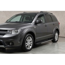 Бокові пороги Bosphorus Grey (2 шт., алюміній) для Fiat Freemont 2011-2016 рр