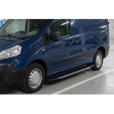 Бокові пороги Bosphorus Grey(2 шт., алюміній) Довга база для Fiat Scudo 2007-2015 рр