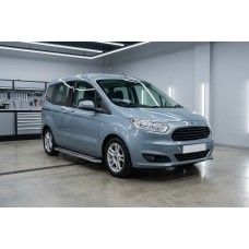 Бокові пороги Maydos V2 (2 шт., нерж) для Ford Courier 2014-2023 рр