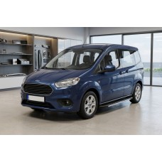 Бокові пороги Bosphorus Grey (2 шт., алюміній) для Ford Courier 2014-2023 рр