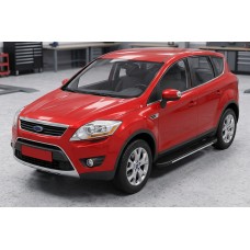 Бокові пороги Bosphorus Grey (2 шт., алюміній) для Ford Kuga 2008-2013 рр