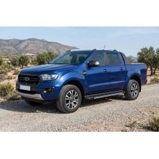 Боковые пороги Bosphorus Grey (2 шт., алюминий) для Ford Ranger 2011–2022 гг