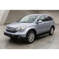 Боковые пороги Bosphorus Grey (2 шт., алюминий) для Honda CRV 2007-2011 гг
