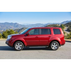 Бокові пороги Bosphorus Grey (2 шт., алюміній) для Honda Pilot 2008-2015 рр