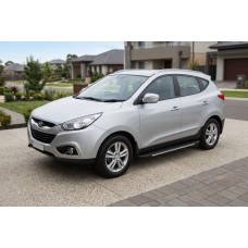 Бокові пороги Bosphorus Grey (2 шт., алюміній) для Hyundai IX-35 2010-2015 рр
