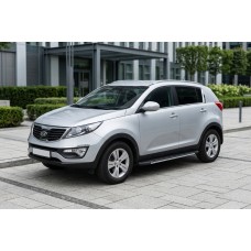 Бокові пороги Bosphorus Grey (2 шт., алюміній) для Kia Sportage 2010-2015 рр