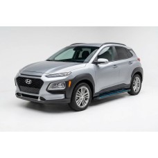 Бокові пороги Maya Blue (2 шт., алюміній) для Hyundai Kona 2017-2023 рр