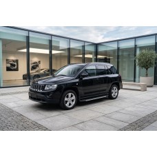 Бокові пороги Bosphorus Grey (2 шт., алюміній) для Jeep Compass 2006-2016 рр