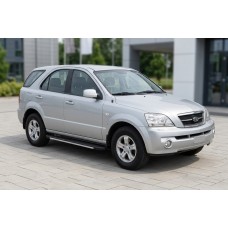 Бокові пороги Bosphorus Grey (2 шт., алюміній) для Kia Sorento I BL 2002-2009 рр