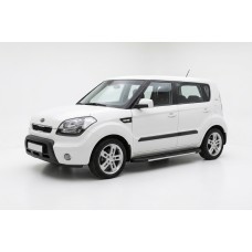 Бокові пороги Bosphorus Grey (2 шт., алюміній) для Kia Soul I 2008-2013 рр