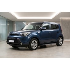 Бокові пороги Bosphorus Grey (2 шт., алюміній) для Kia Soul II 2013-2018 рр