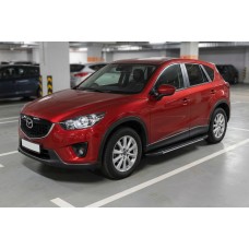Бокові пороги Bosphorus Grey (2 шт., алюміній) для Mazda CX-5 2012-2017 рр