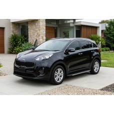 Бокові пороги Bosphorus Grey (2 шт., алюміній) для Kia Sportage 2015-2021 рр