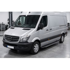 Бокові пороги Bosphorus Grey (2 шт., алюміній) Long/ExtraLong для Mercedes Sprinter W906 2006-2018 рр