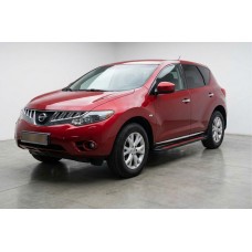 Бокові пороги Maya Red (2 шт., алюміній) для Nissan Murano 2008-2014 рр