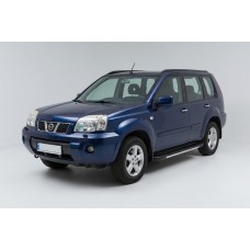 Бокові пороги Bosphorus Grey (2 шт., алюміній) для Nissan X-trail T30 2002-2007 рр