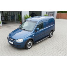 Боковые пороги Bosphorus Grey (2 шт., алюминий) для Opel Combo 2002–2012 гг