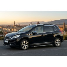 Бокові пороги Bosphorus Grey (2 шт., алюміній) для Peugeot 2008 2013-2019 рр