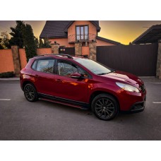 Бокові пороги Maya Red (2 шт., алюміній) для Peugeot 2008 2013-2019 рр