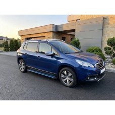 Бокові пороги Maya Blue (2 шт., алюміній) для Peugeot 2008 2013-2019 рр