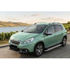Бокові пороги Maydos V2 (2 шт., алюміній -2026 нерж) для Peugeot 2008 2013-2019 рр
