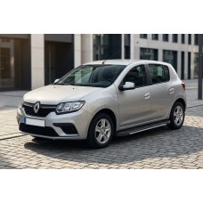 Бокові пороги Bosphorus Grey (2 шт., алюміній) для Renault Sandero 2013-2022 рр