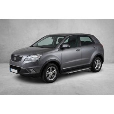 Боковые пороги Bosphorus Grey (2 шт., алюминий) для SsangYong Korando 2010-2019 гг