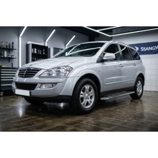 Боковые Подножки Maydos V2 (2 шт., Алюминий и Нержавейка) для SsangYong Kyron 2005-2014 гг