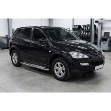 Боковые Подножки Maydos V2 (2 шт., Алюминий и Нержавейка) для SsangYong Action 2005-2018 гг