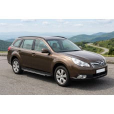 Боковые пороги Bosphorus Grey (2 шт., алюминий) для Subaru Outback 2009-2014 гг