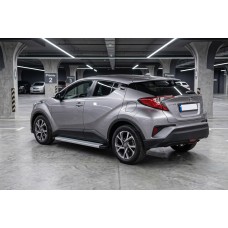 Бокові пороги Maya V2 (2 шт., алюміній) для Toyota C-HR 2016-2023 рр