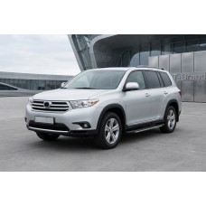 Бокові пороги Bosphorus Grey (2 шт., алюміній) для Toyota Highlander 2008-2013 рр