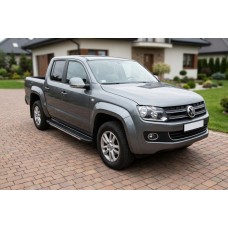 Бокові пороги Bosphorus Grey (2 шт., алюміній) для Volkswagen Amarok 2010-2022 рр