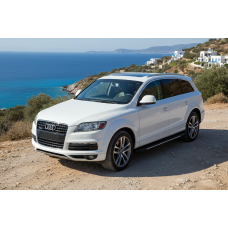 Бокові пороги Bosphorus Grey (2 шт., алюміній) для Ауди Q7 2005-2015 рр