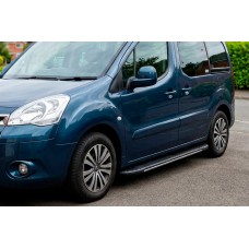 Бокові пороги Bosphorus Grey (2 шт., алюміній) для Peugeot Partner Tepee 2008-2018 рр