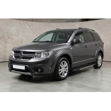 Бокові пороги Bosphorus Grey (2 шт., алюміній) для Dodge Journey 2008-2020 рр