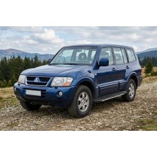 Бокові пороги Bosphorus Grey (2 шт., алюміній) для Mitsubishi Pajero Wagon III 1999-2006 рр