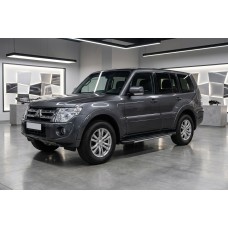 Боковые пороги Bosphorus Grey (2 шт., алюминий) для Mitsubishi Pajero Wagon IV 2006-2021 гг