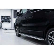 Бокові пороги Maydos V1 (2 шт., алюміній) Довга база для Renault Trafic 2001-2015 рр