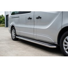 Бокові пороги Maydos V2 (2 шт., алюміній) Коротка база для Renault Trafic 2001-2015 рр
