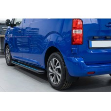 Боковые Подножки Maya Blue (2 шт., Алюминий) M – Средняя Колесная База для Citroen Jumpy/Dispatch 2017- гг