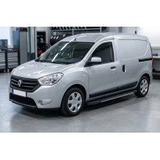 Бокові пороги Bosphorus Grey (2 шт., алюміній) для Dacia Dokker 2013-2022 рр