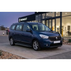 Бокові пороги Bosphorus Grey (2 шт., алюміній) для Dacia Lodgy 2012-2022 рр