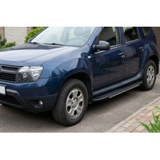Бокові пороги Bosphorus Grey (2 шт., алюміній) для Dacia Duster 2008-2018 рр