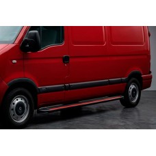 Бокові пороги Maya Red (2 шт., алюміній) Довга база для Nissan Interstar 2002-2010 рр