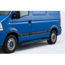 Бокові пороги Maya Blue (2 шт., алюміній) Довга база для Nissan Interstar 2002-2010 рр