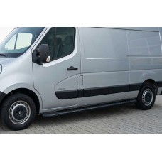 Бокові пороги Bosphorus Black (2 шт., алюміній) Коротка база для Nissan NV400 2010-2024 рр