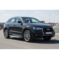 Бокові пороги New Vision Grey (2 шт., алюміній) для Ауди Q3 2011-2019 рр