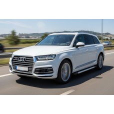 Боковые Подножки New Vision Grey (2 шт., Алюминий) для Ауди Q7 2015–2026 гг