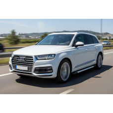 Боковые Подножки New Vision Grey (2 шт., Алюминий) для Ауди Q7 2015- гг